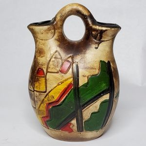 Vintage Native American, Wedding Pitcher, 7.5" Tall, 5" Wide